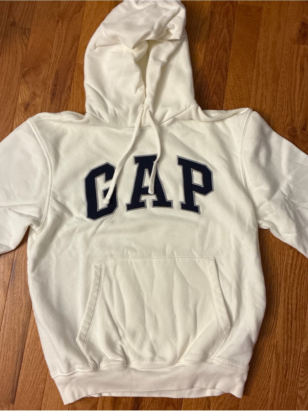 GAP Women’s White Hoodie with Navy Logo